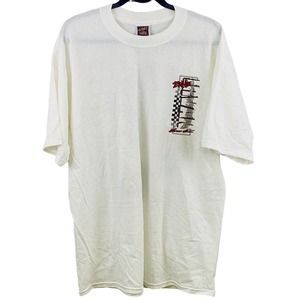 Vtg XL M&Ms Racing Team T-Shirt‎ White Ernie Irvan #36 Nascar 1999 Planet Mars